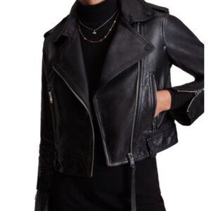 All Saints Ayea Leather Jacket Biker Jacket